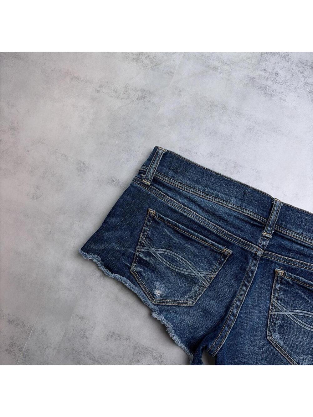 Y2K Dark Wash Abercrombie & Fitch Surf Mini Denim Shorts - Picture 4 of 7